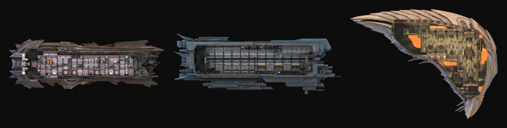 Pirate, Federation and Qtarian hulls at level 10
